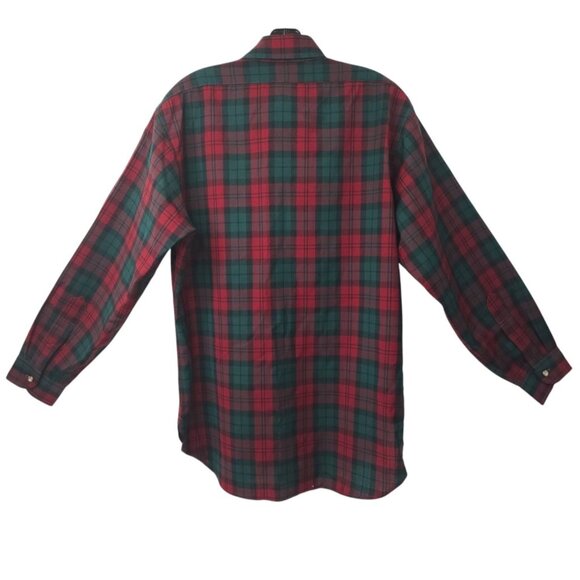Sir Pendleton Tartan Plaid Shirt READ Mens M Vintage 70s Virgin Wool USA Made - Picture 2 of 16